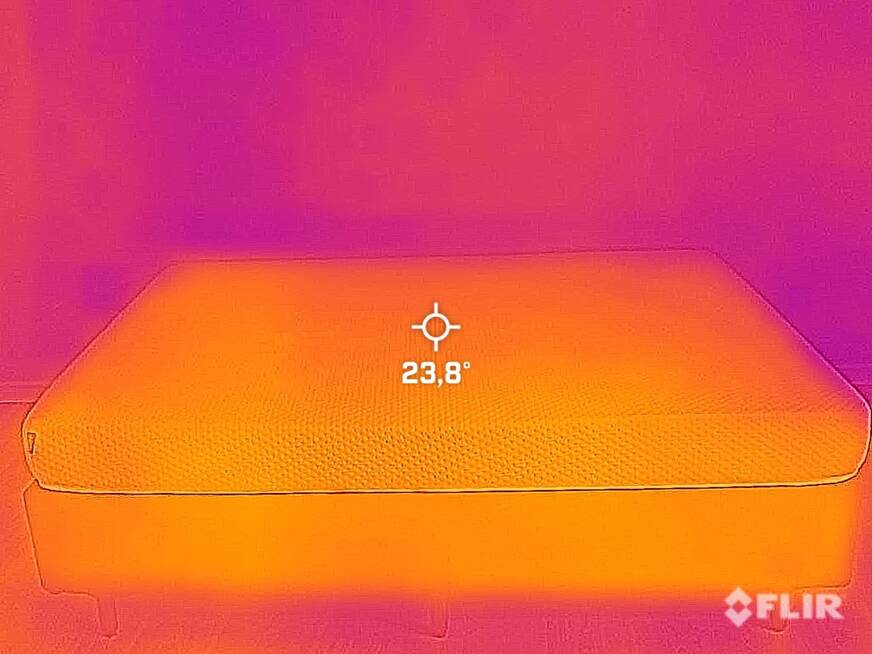 imagem de um sensor de calor identificando a temperatura inicial de 23,8ºC
